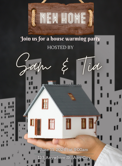 Holding Model Housewarming Invitation-AAHMI0018