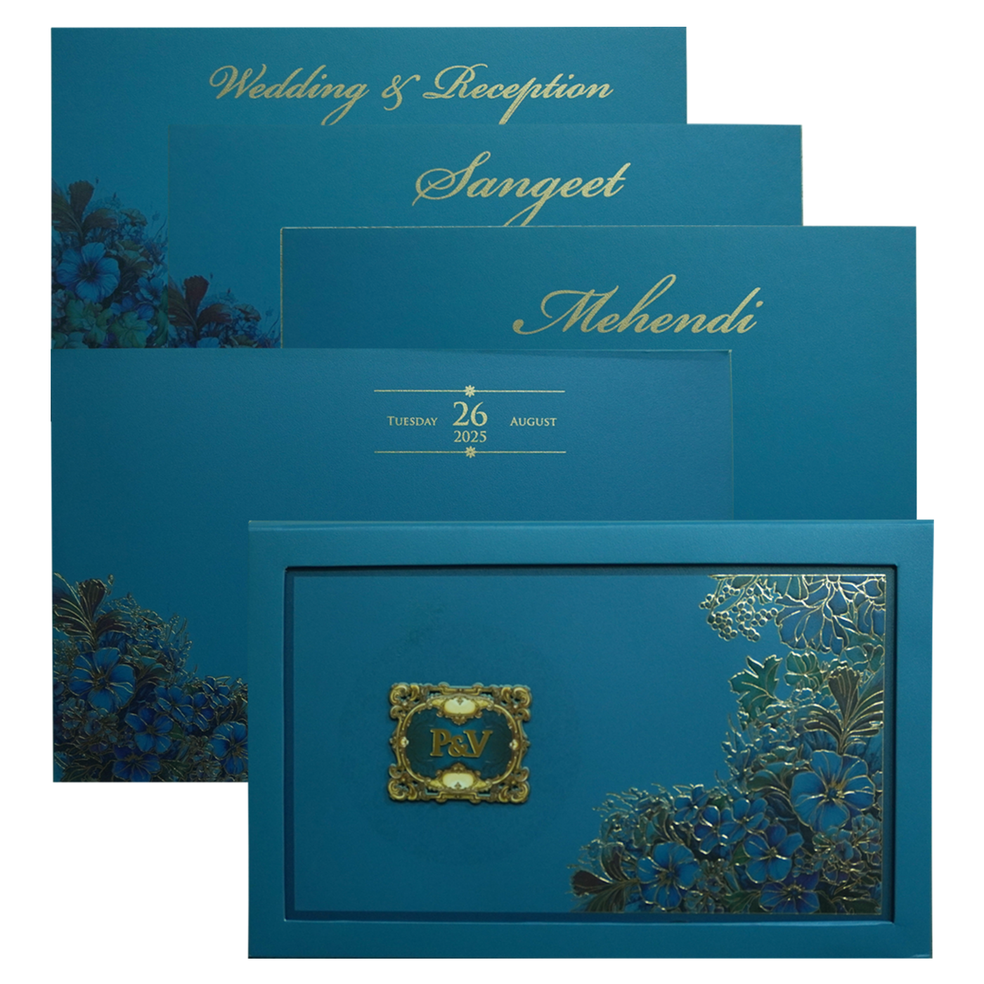 Make your event special with our exclusive Blue Premium Padded Marriage Invitation. Shop now! ?WhatsApp Support ?Express Delivery.