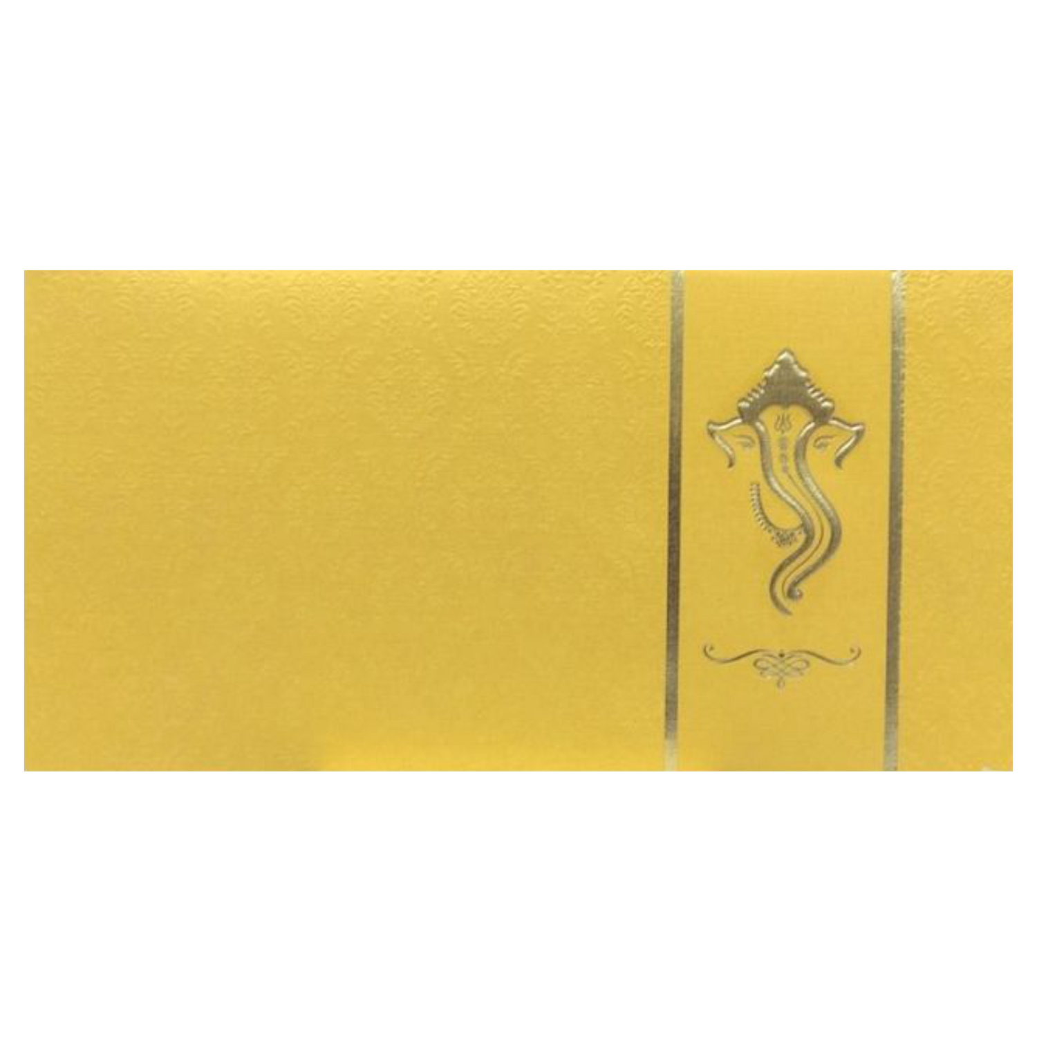 Gold Floral Ganesha Invitation Card-KNK3032