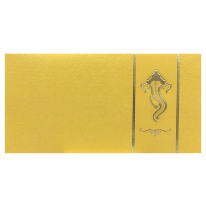 Gold Floral Ganesha Invitation Card-KNK3032