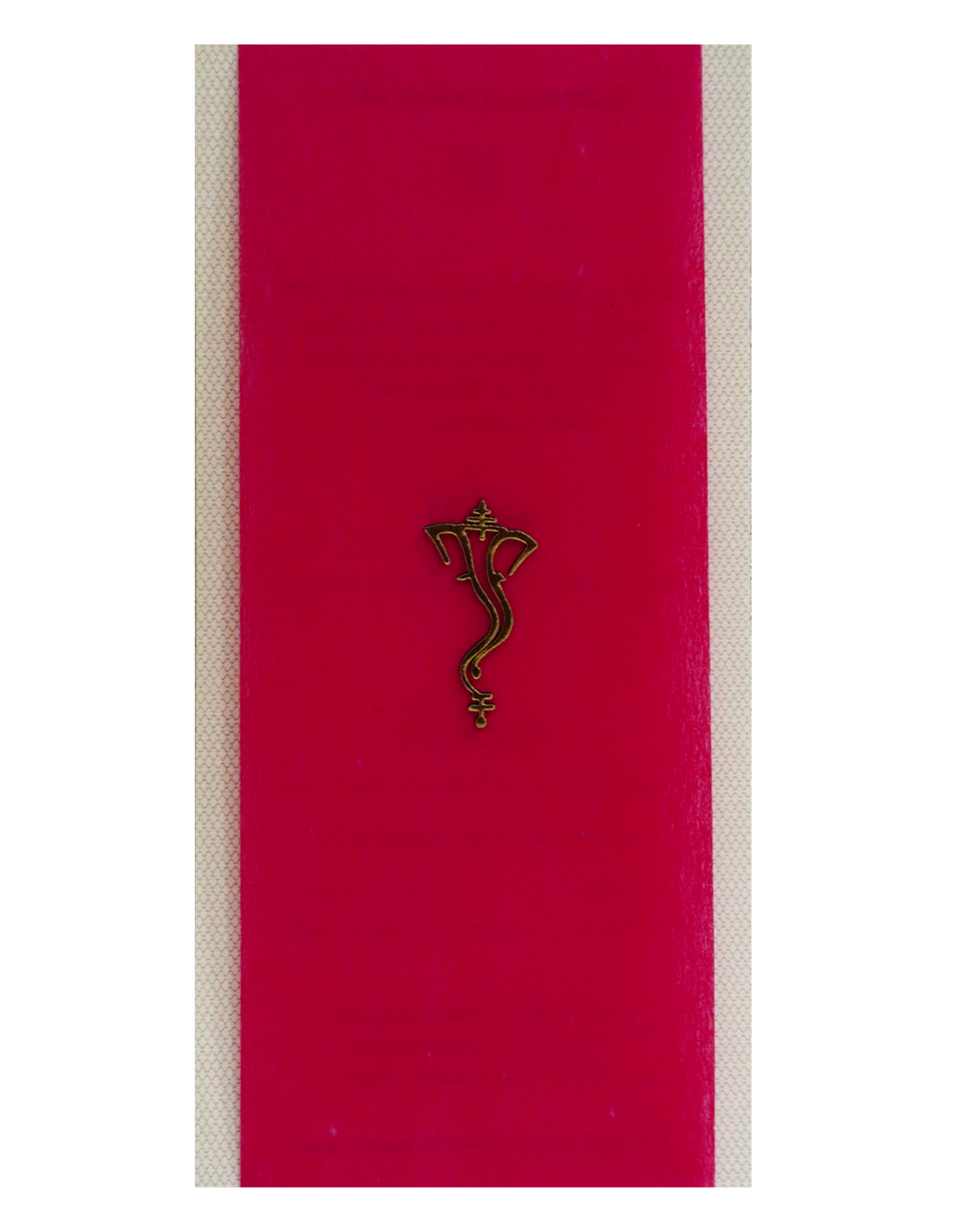 Cream Red Single Invitation Card-KRCS7220