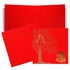 Royal Red Ganesha Tree Wedding Card-KNK43290