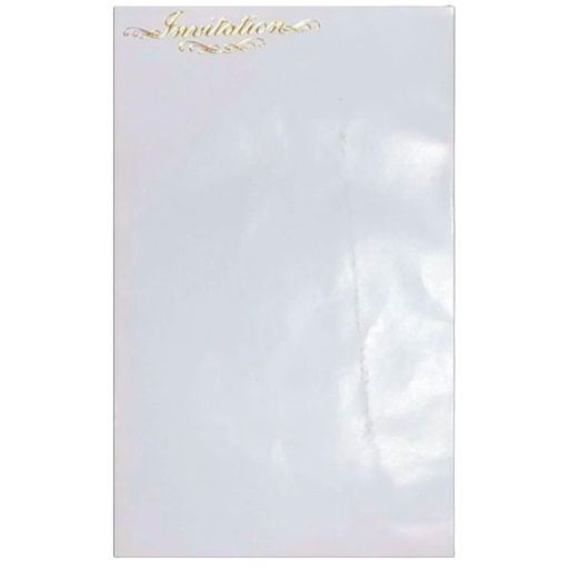 White Single Sheet Invitation Card-KNK4345