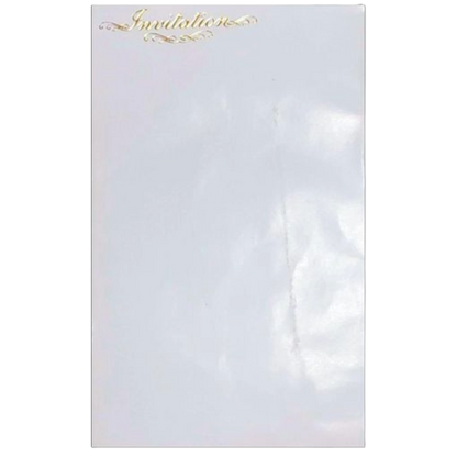 White Single Sheet Invitation Card-KNK4345
