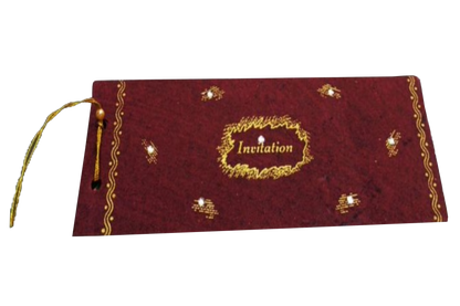 Maroon Invitation Card