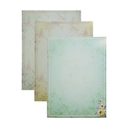 Green Floral Three-Fold Wedding Card-King of Cards