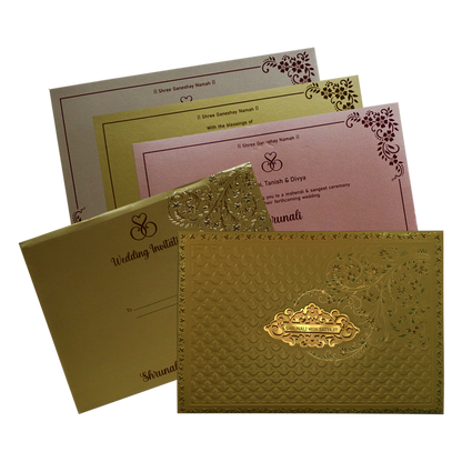 Gold Floral Wedding Card-King of Cards