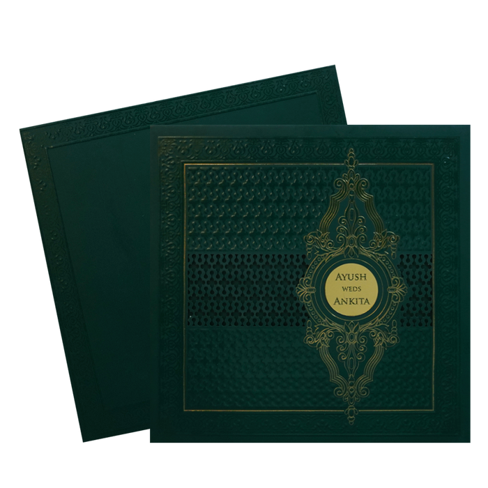 Green MDF Wedding Cardkp-King of Cards