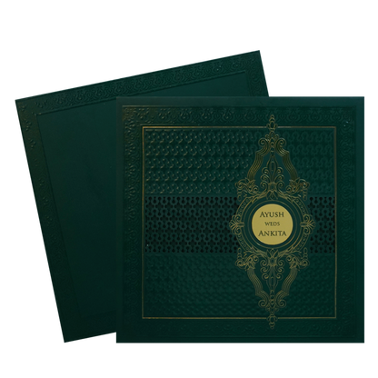 Green MDF Wedding Cardkp-King of Cards