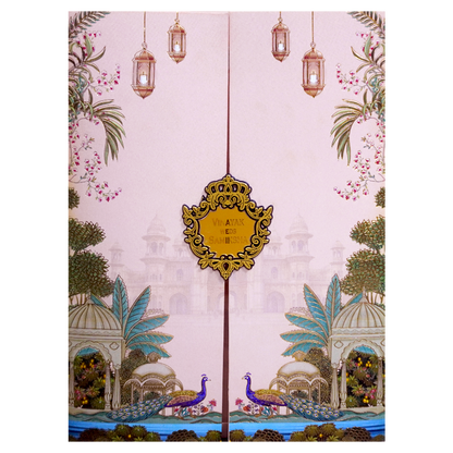 Pink Palace Themed Door - Style Wedding Card-King of Cards