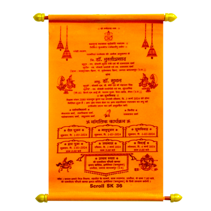 Orange Velvet Scroll Card-King of Cards