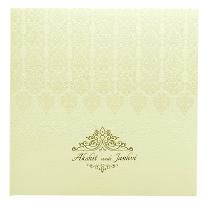 Cream White Invitation Card-King of Cards