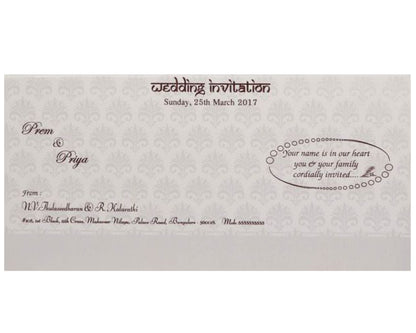 Beautiful Bloom Theme With Gold Foiling Wedding Card - KNK2775