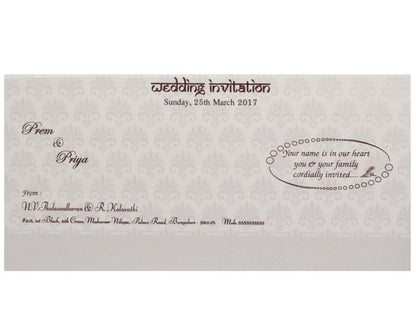 Beautiful Bloom Theme With Gold Foiling Wedding Card - KNK2775-King of Cards