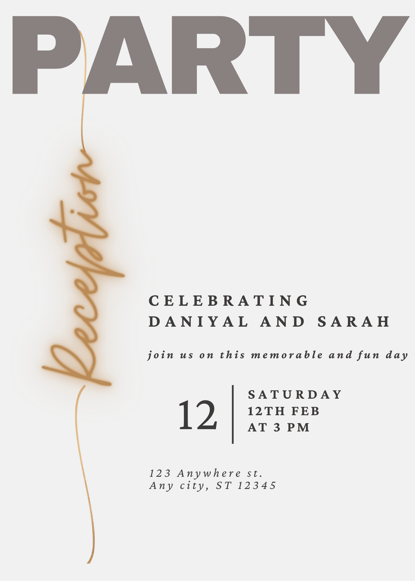 Emerald Elegance Reception Party Invitation-AARPI002