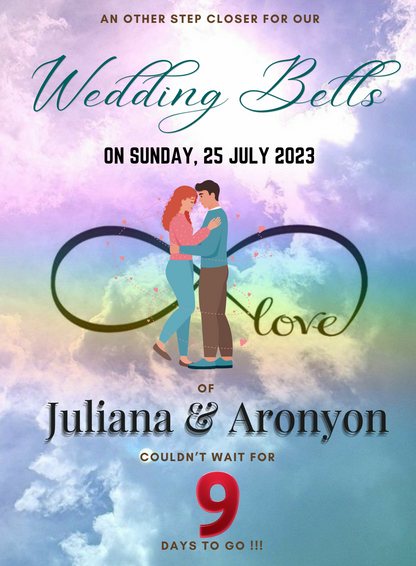 Infinite Love Countdown Invitations-King of Cards