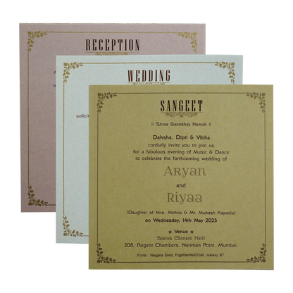 Dark Blue Door Wedding Invitation-King of Cards