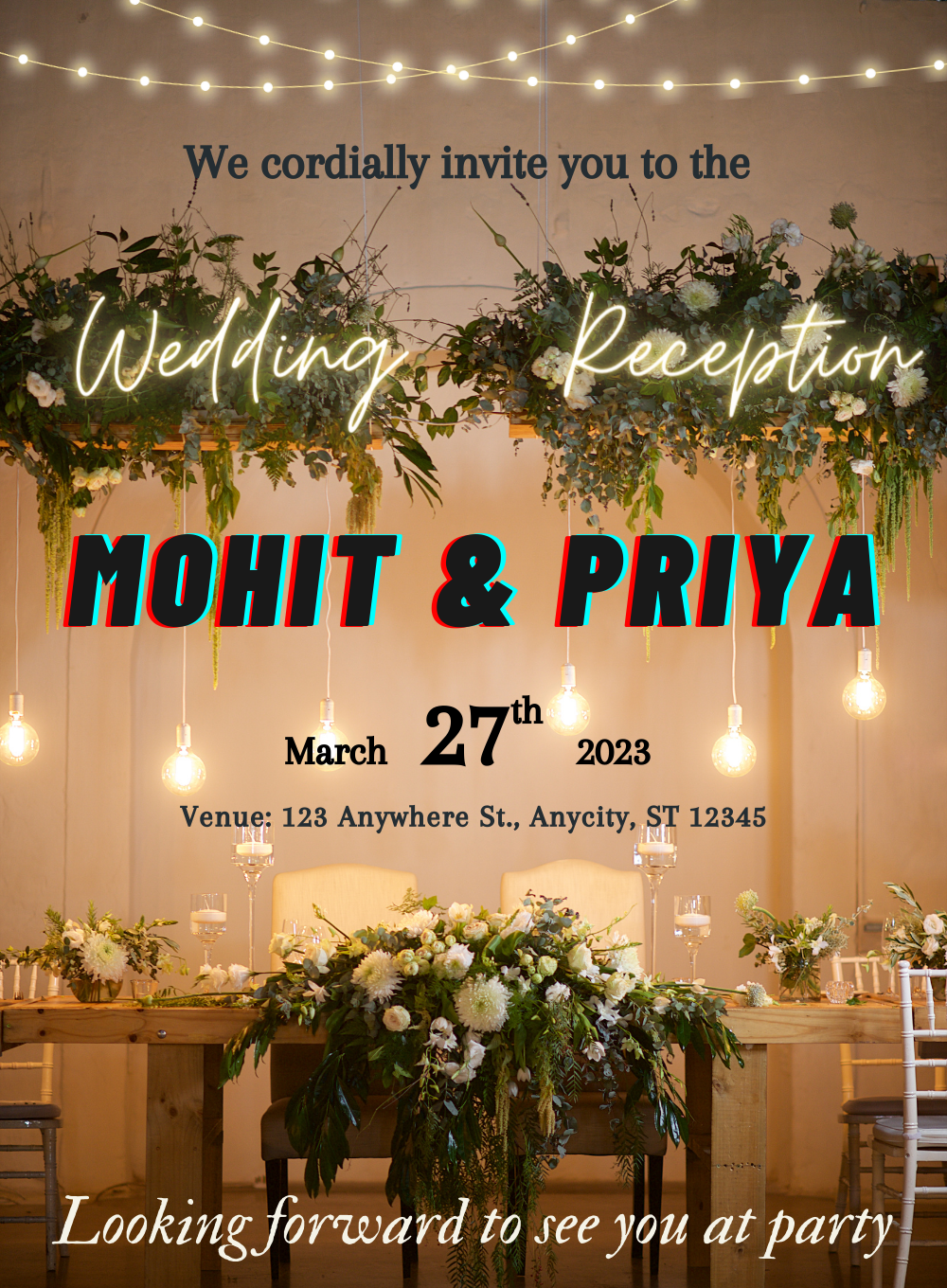 Ivory Accents Reception Party Invitation-AARPI020