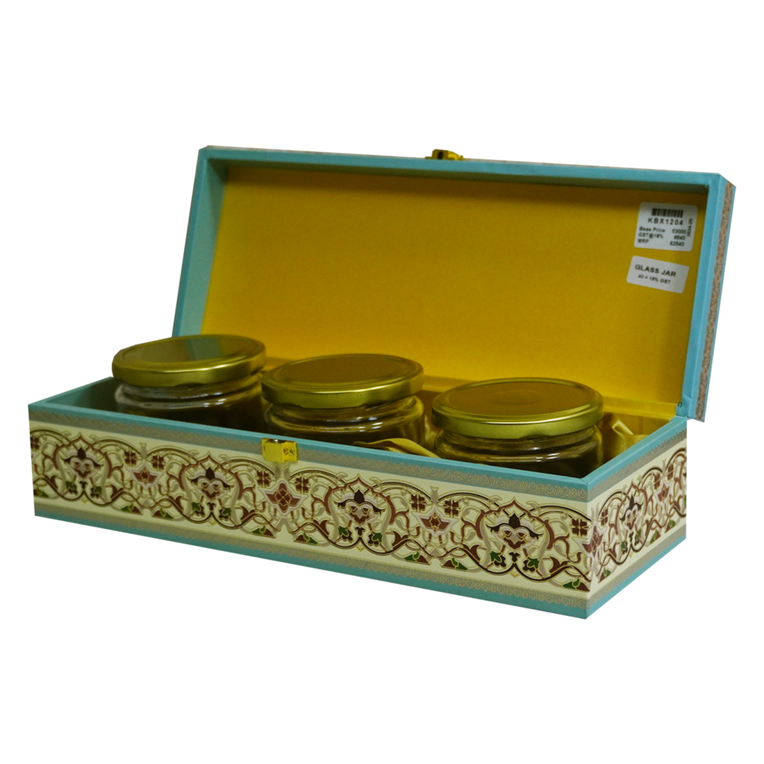 Brown Traditional Pattern Box Invitation-KBX1204