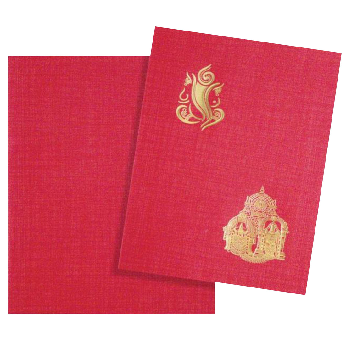 Red Metalic Balaji Padmavathi Card-KNCM8RGB