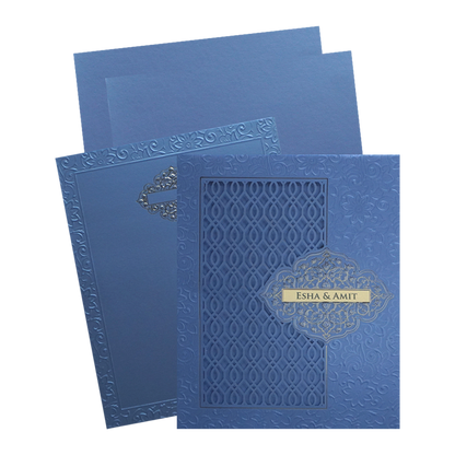 Blue MDF Wedding Card-King of Cards