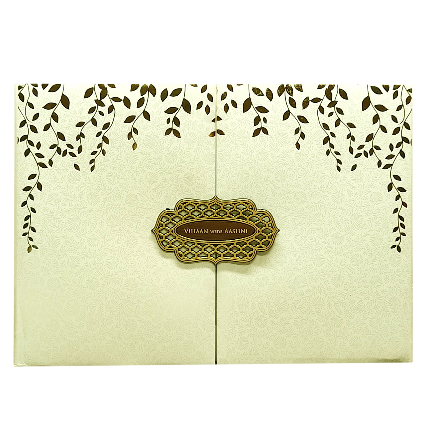 Cream Foil Padded Invitation Card-King of Cards
