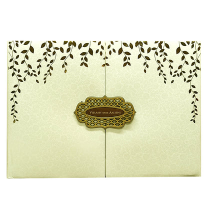 Cream Foil Padded Invitation Card-King of Cards