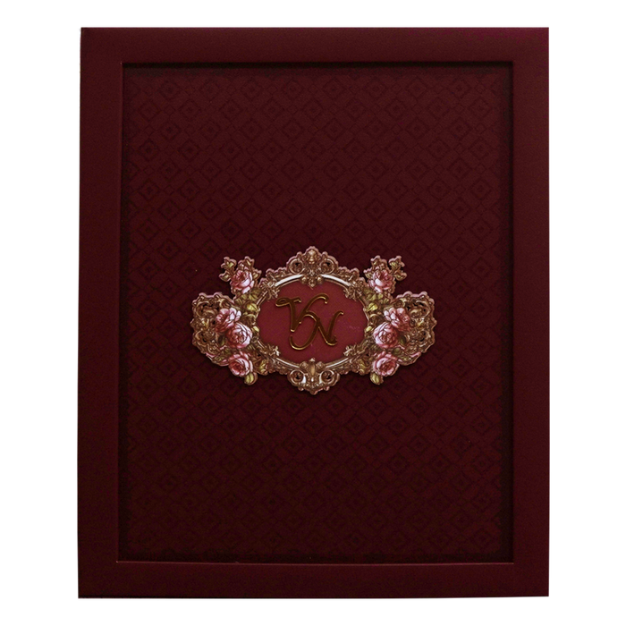 Dark Maroon Premium Invitation Card-King of Cards