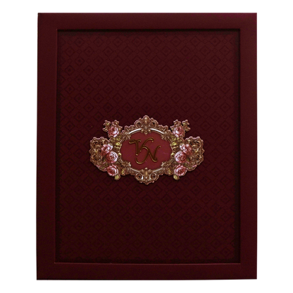 Dark Maroon Premium Invitation Card-King of Cards