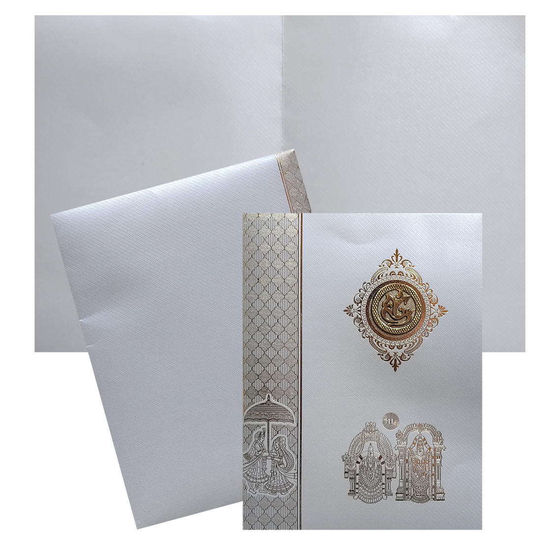 Grey Hindu Wedding Invitation Card-KNKGY5024
