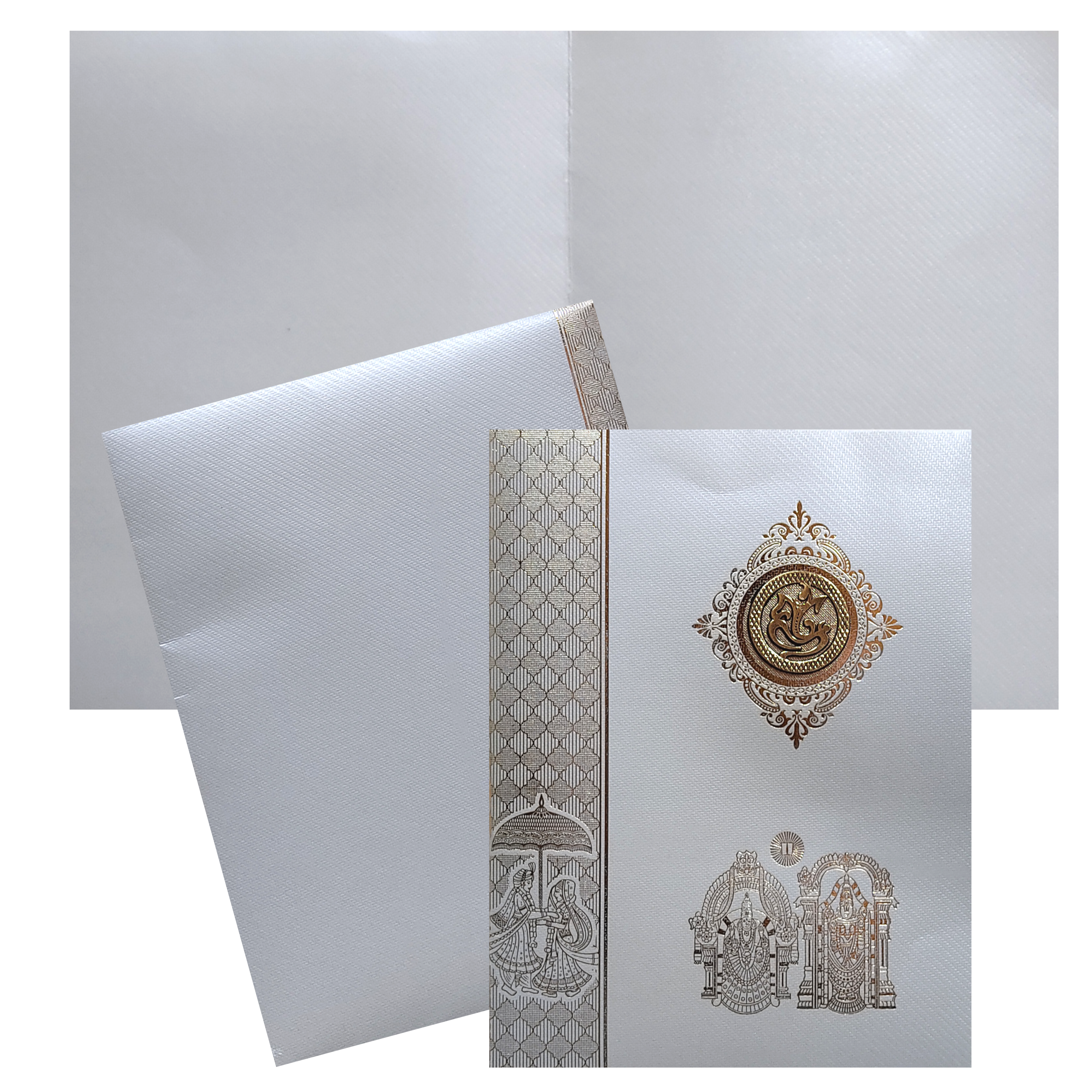 Grey Hindu Wedding Invitation Card-KNKGY5024