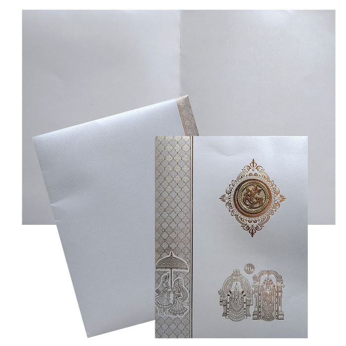 Grey Hindu Wedding Invitation Card-King of Cards