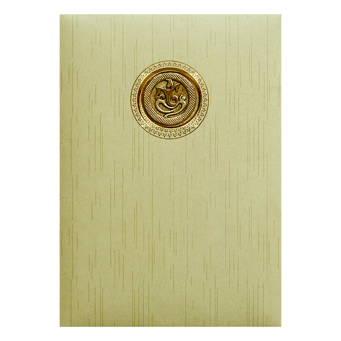 Pista Green Shiny Ganesha Wedding Card-King of Cards