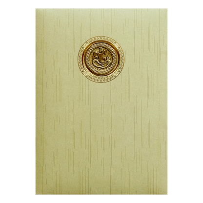 Pista Green Shiny Ganesha Wedding Card-King of Cards