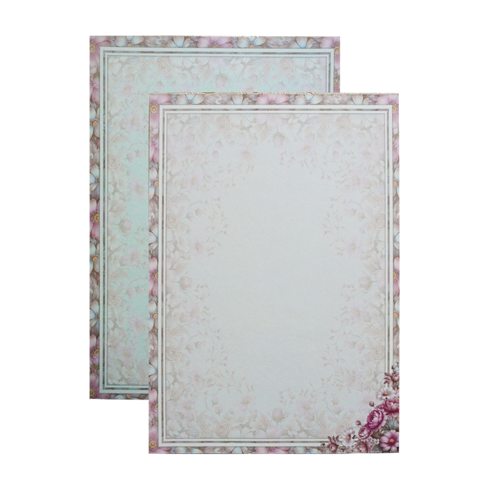 Grey Floral Door-Style Opening Wedding Card-King of Cards