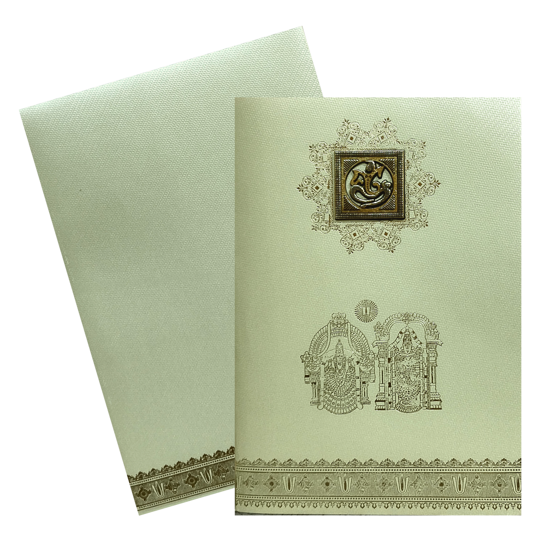 Green Floral Indian Wedding Card-KNKTGN022