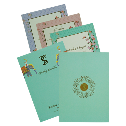 Green Elephant Premium Wedding Card-King of Cards