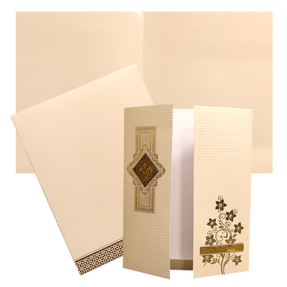 Cream Embossed Nameplate Marriage Card-King of Cards