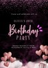 Black Hearts Kids Birthday Invitation-AAKBI011