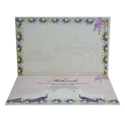 Lime Yellow Royal Traditional Wedding Card-KPR23860
