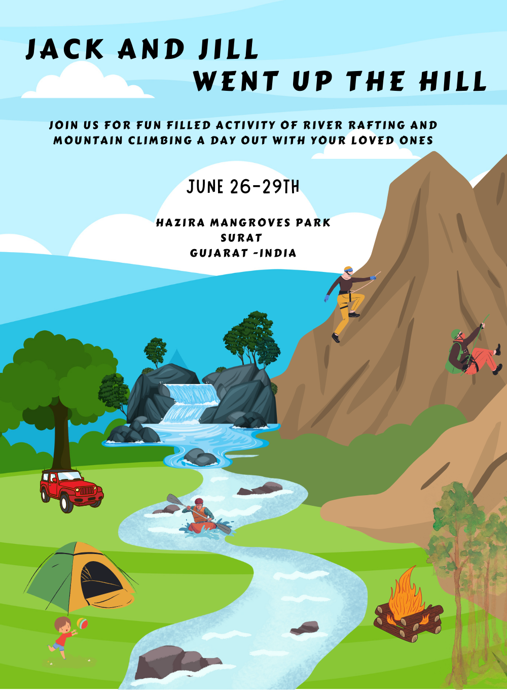Jack and Jill Outdoor Fun Invitation-AAOUT011