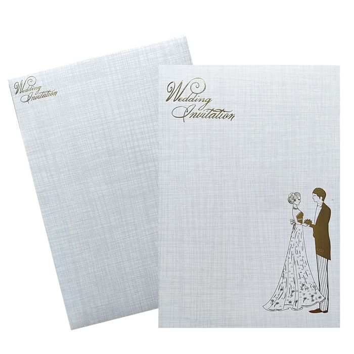 Grey Couple Wedding Invitation Card-King of Cards