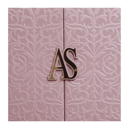 Pink Floral Textured Invitation Card-King of Cards