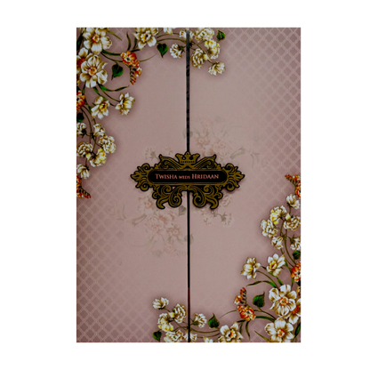 Soft Pink Padded Invitation-King of Cards