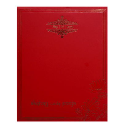 Red Floral Marriage Card-King of Cards