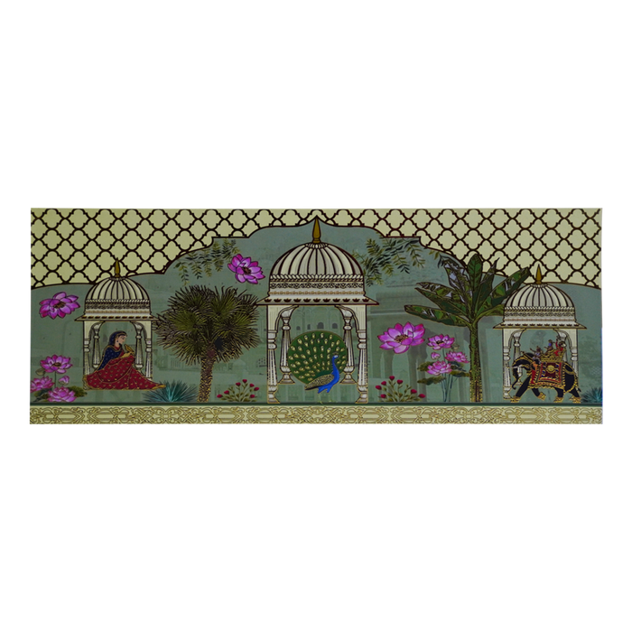 Cream Indian Inspired Box Invitation-King of Cards