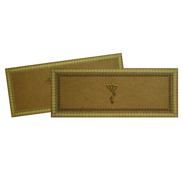 Brown Ganesha Wedding Invitation-King of Cards