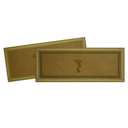 Brown Ganesha Wedding Invitation-King of Cards