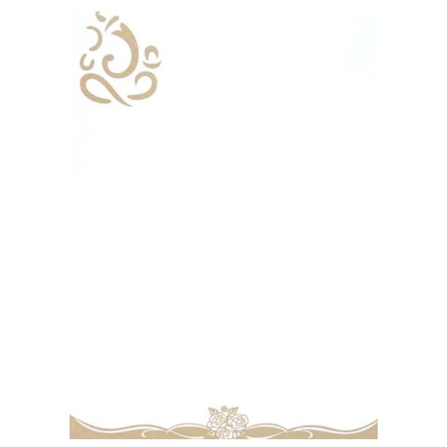 Classic Cut Ganesha With Foiling Umbrella Wedding Card