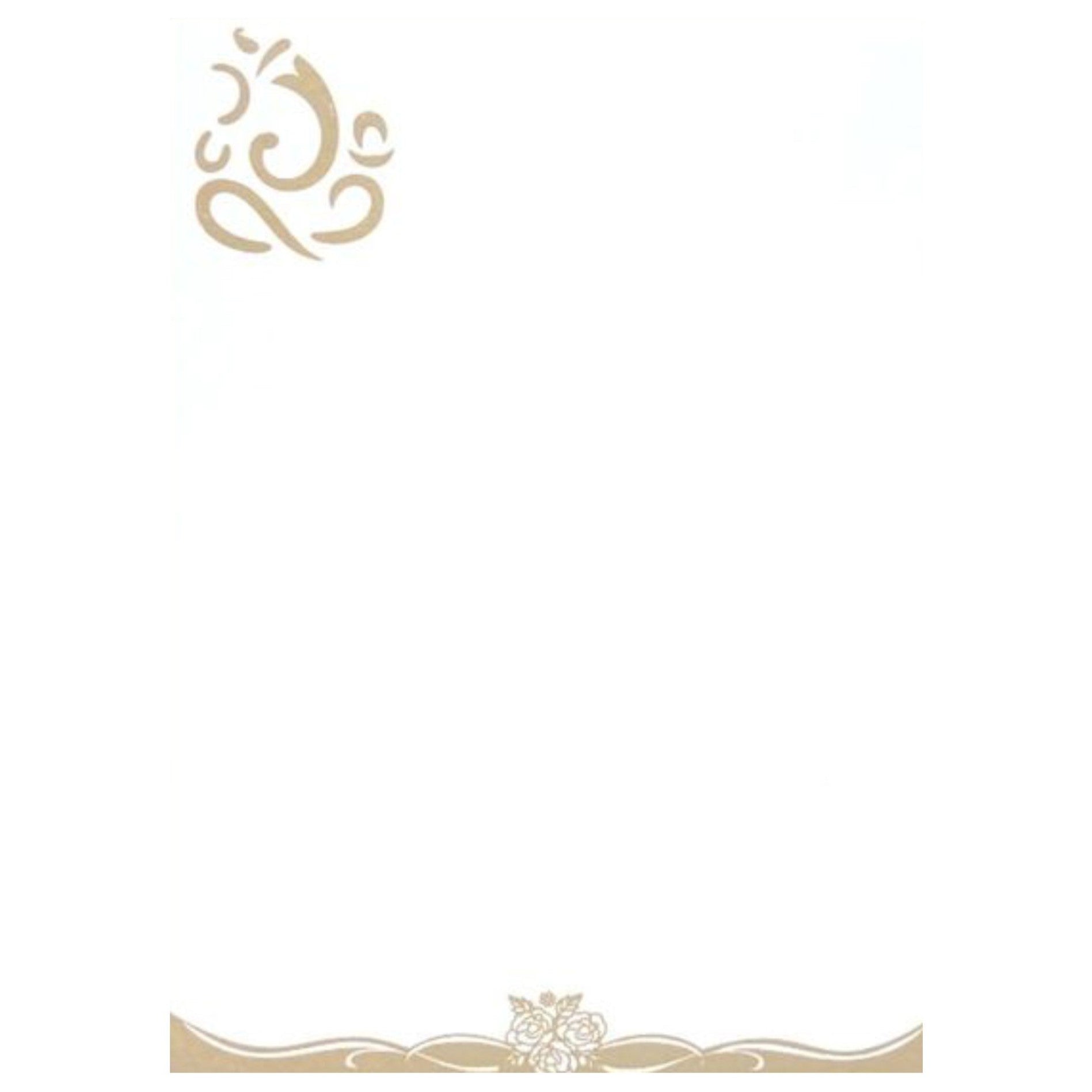 Classic Cut Ganesha With Foiling Umbrella Wedding Card